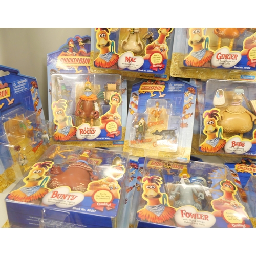 2128 - A large collection of boxed and sealed Playmates Chicken Run toys and action figures. Characters inc... 