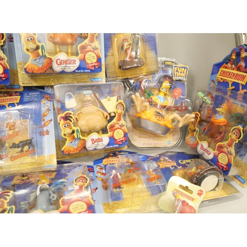 2128 - A large collection of boxed and sealed Playmates Chicken Run toys and action figures. Characters inc... 