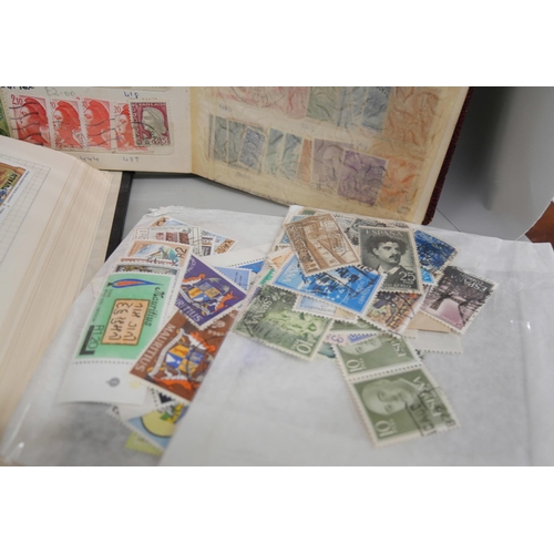 2139A - Stamps; box of stamp albums, covers, etc.