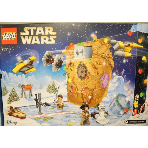 2144 - Lego; Four retired sealed Star Wars Lego advent calendars, 75245, 75213, 75340 and 75366