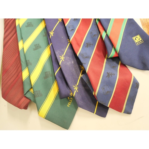 2184 - A collection of comemmorative cricket ties