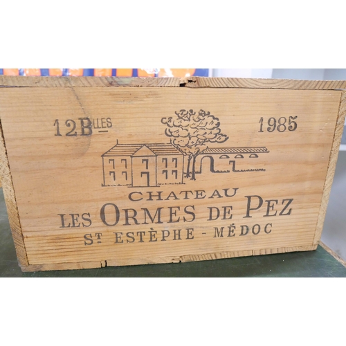 2189 - Twelve bottles of Chateau Les Ormes De Pez 1985, sealed in box **PLEASE NOTE THIS LOT IS NOT ELIGIBL... 