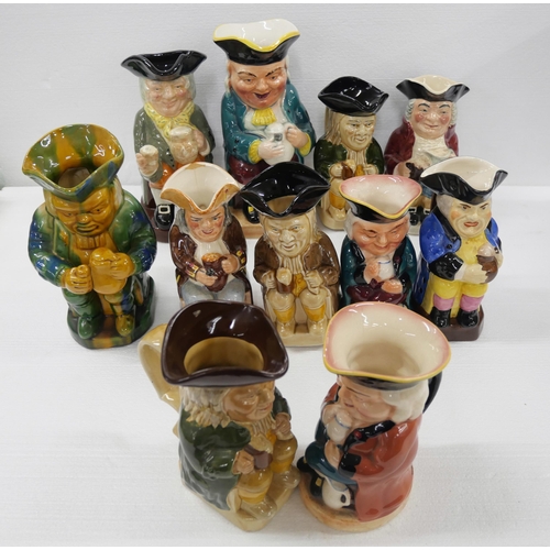 2191 - A large collection of Toby jugs, includes Royal Doulton 'Happy John', Tony Wood, Burlington Ware, Sy... 