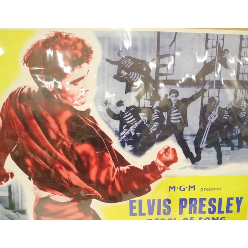 2197 - An Elvis Presley film poster, Jailhouse Rock later print