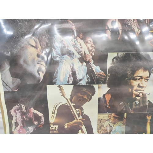 2201 - Jimi Hendrix collage poster, 1970s, previous property of Graham Oliver