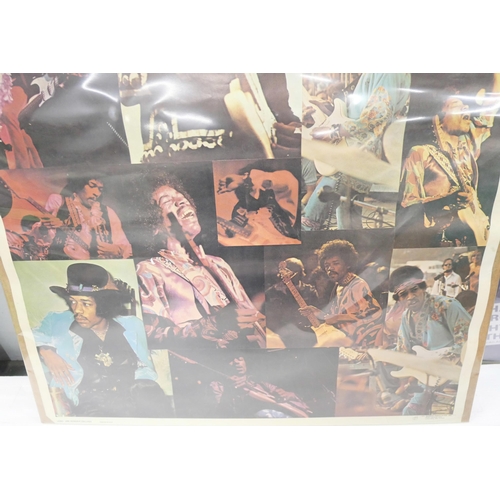 2201 - Jimi Hendrix collage poster, 1970s, previous property of Graham Oliver