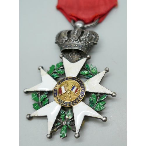 2218 - A French Legion of Honour, France's second highest military honour, early 1800s, 1808-1852, a/f