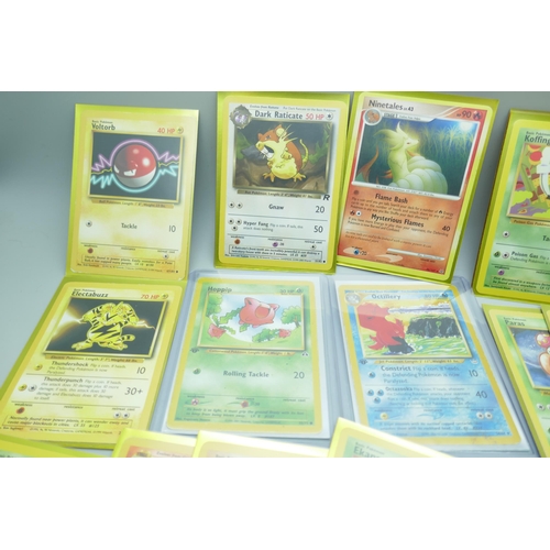 2224 - Thirty-four vintage Pokemon cards including first editions