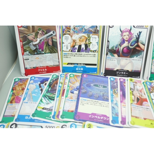 2228 - A collection of One Piece Japanese gaming cards