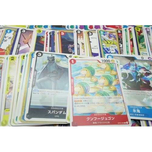 2228 - A collection of One Piece Japanese gaming cards