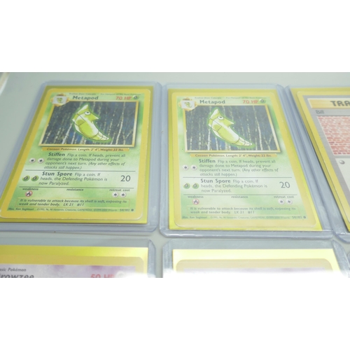 2230 - Twelve vintage 4th print base set Pokemon cards