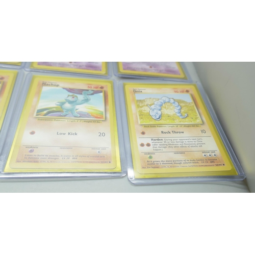 2230 - Twelve vintage 4th print base set Pokemon cards