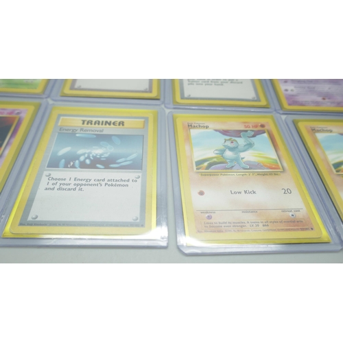 2230 - Twelve vintage 4th print base set Pokemon cards