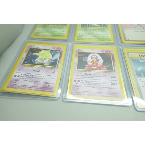 2230 - Twelve vintage 4th print base set Pokemon cards