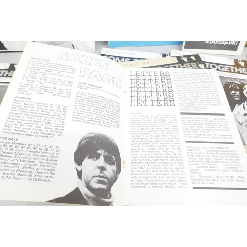 2234 - The Beatles; eleven Come Together, Pig and one fan club publication