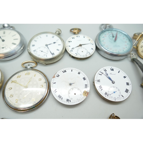 2236 - Assorted pocket watches, mechanical wristwatches and parts