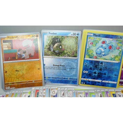 2240 - A collection of over 500 Pokemon cards with holographic, (no Energy cards), in collectors box