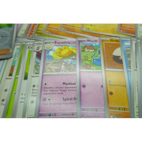 2240 - A collection of over 500 Pokemon cards with holographic, (no Energy cards), in collectors box