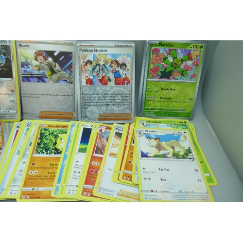 2244 - A collection of over 500 Pokemon cards with holographic, (no Energy cards), in collectors box