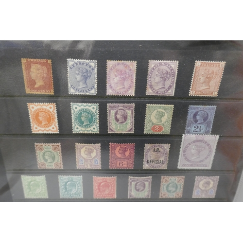 2248 - Stamps; stocksheet of mint Great Britain stamps, Queen Victoria to King George VI