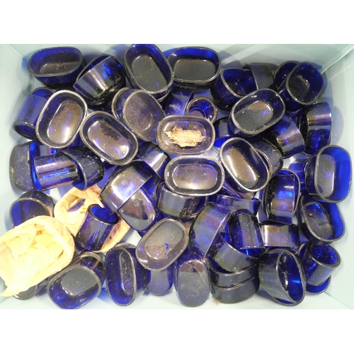 2271 - A box of Bristol blue glass liners **PLEASE NOTE THIS LOT IS NOT ELIGIBLE FOR IN-HOUSE POSTING AND P... 