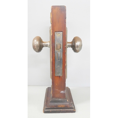 2275 - A Russell & Erwin MF'G Co door knob display together with a set of Autoway red postal scales and lar... 