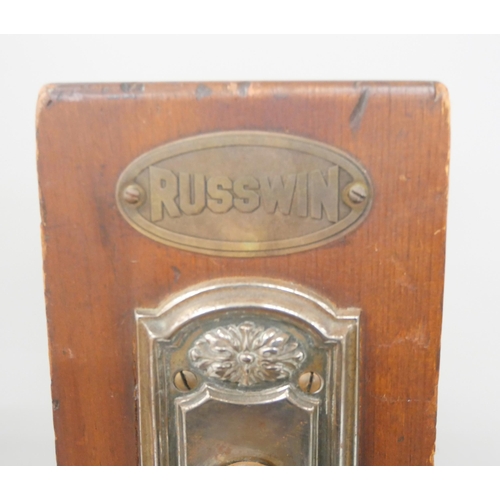 2275 - A Russell & Erwin MF'G Co door knob display together with a set of Autoway red postal scales and lar... 