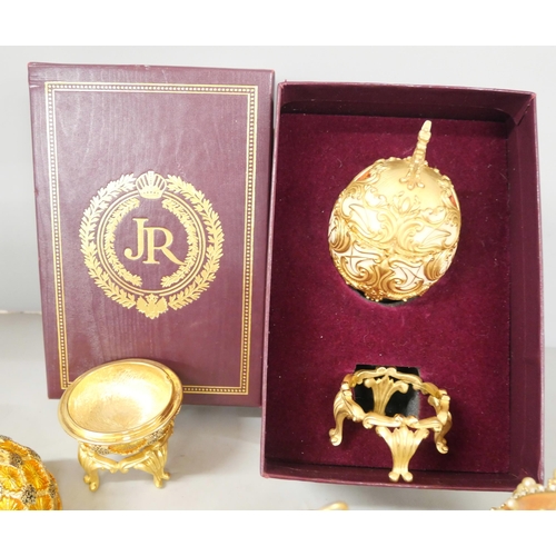 2277 - Three Faberge style eggs from The Imperial Treasures by Joan Rivers including one musical **PLEASE N... 