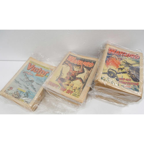 2309 - Comics; Warlord comics, 1975 onwards and Victor and Warlord comics, 1987, approximately 300+ comics