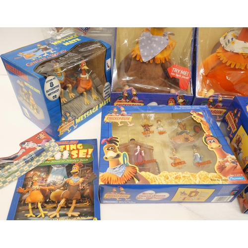 2329 - A collection of Chicken Run memorabilia and toys most boxed and sealed