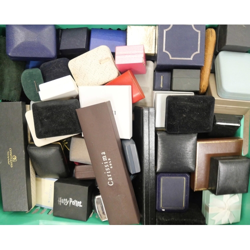 2341 - A collection of empty jewellery boxes, watch boxes, jewellery cases and tins, etc., three boxes **PL... 