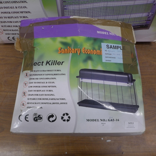 5053 - Two boxed sample ultra violet tube insect killers  * This lot is subject to VAT