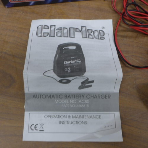 5059 - A boxed sample Clarke AC80 8 amp automatic battery charger  * This lot is subject to VAT