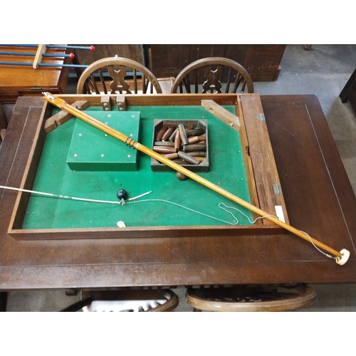 270 - A vintage table top bar billiards game