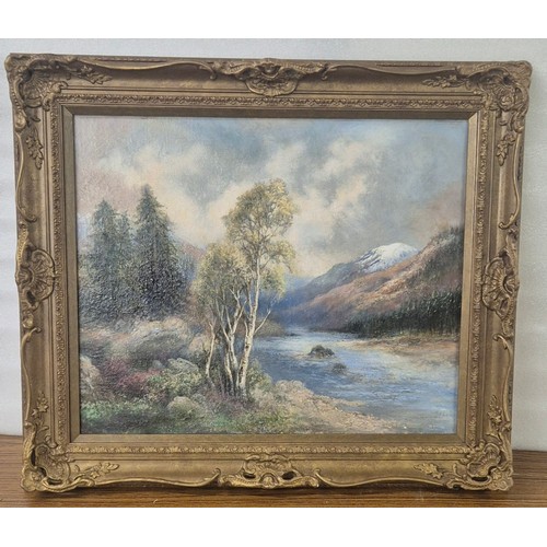 345 - Samuel John Barnes (1847-1901), Scottish Highland landscape, oil on canvas, framed