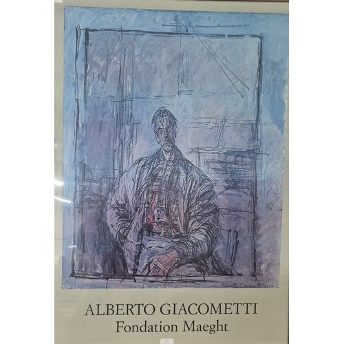 349 - An Alberto Giacometti Foundation Maeght print, framed