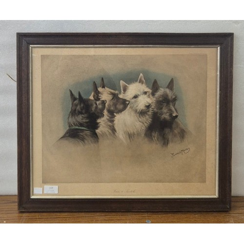 347 - A Jannie Moody print, Four O' Scotch, framed