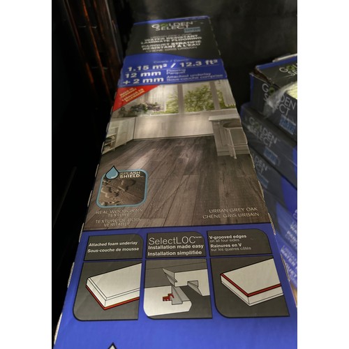 6381 - Six packs of Urban Grey Oak laminate flooring (352-271, 272) *This lot is subject to VAT