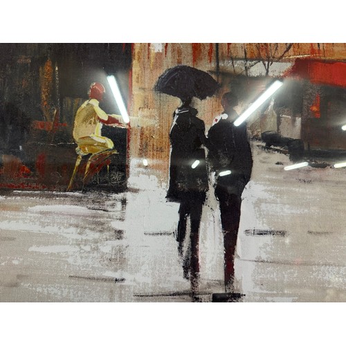 3056 - A Cafe scene canvas 80 x 80