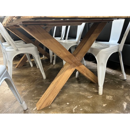 3227 - A natural sleeper 180cm dining table *This lot is subject to VAT