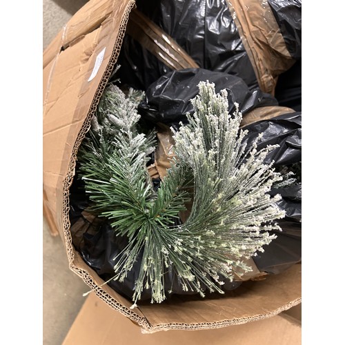 3296 - A 6.5ft glitter flocked cashmere tree, original RRP £166.66 + VAT (4223-1) *This lot is subject to V... 