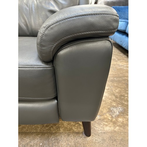 3219 - Grace grey leather power reclining 2.5 seater sofa, original RRP £833.33 + VAT (4225-9) *This lot is... 