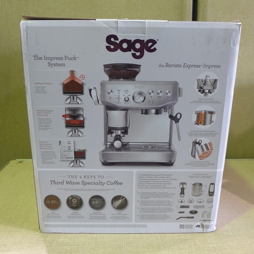 6004 - Sage Barista Impress coffee machine, Original RRP £539.99 + VAT (352-157) *This lot is subject to VA... 