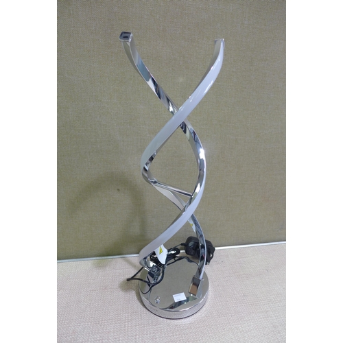 6035 - Artika Chrome LED swirl table lamp (352-156) *This lot is subject to VAT