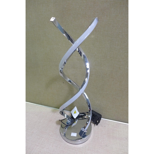 6035 - Artika Chrome LED swirl table lamp (352-156) *This lot is subject to VAT