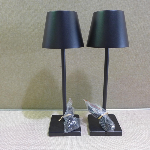 6041 - Two Mikasa touch LED black lamps (352-264) *This lot is subject to VAT