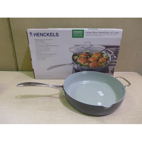 6042 - Henckels 4.7L ceramic saute pan and Three ramen bowls (352-262) *This lot is subject to VAT