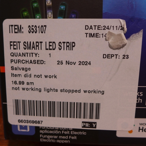 6050 - Feit smart LED strip light and Feit LED smart A60 bulbs (352-153,155)  *This lot is subject to VAT