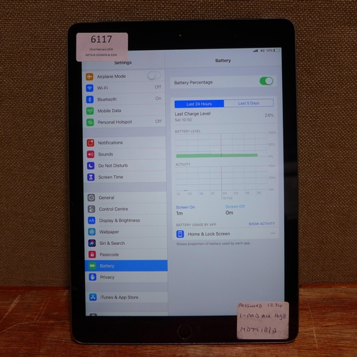 6117 - Apple Ipad Air 16gb (model: MD791B/B) (480-751)  *This lot is subject to VAT