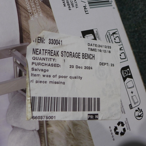 6180 - Neatfreak Storage Bench (352-349, 451) *This lot is subject to VAT